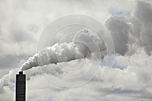 Industrial Smoke Stack cloud Composition