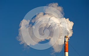 Industrial smokestack photo