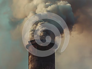 Industrial Smokestack Pollution