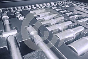 Industrial Socket Set inside Toolbox, Ratchet Socket Kit