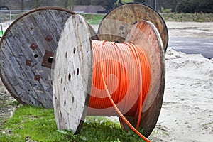 Industrial spools with cable