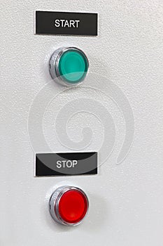Industrial start stop buttons.