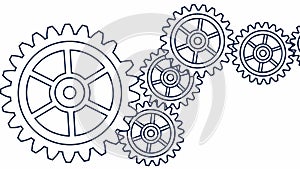 Industrial Steampunk Gear Mechanism Vector Illustration. vector design Generative AI