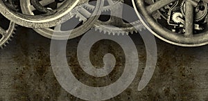 Industrial Steampunk Machine Banner Background photo