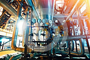 Industrial Steel pipelines, valves and ladders