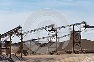 Industrial Steel Structures in Gravel and Sand Pit