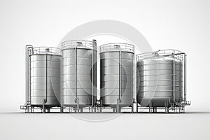 Industrial Storage Facility Tanks And Silos For Raw Materials