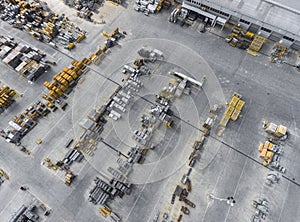 Industrial storage place, view from above.