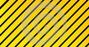 Industrial striped warning yellow black pattern background.