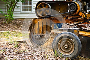 An Industrial Stump Grinding Machine