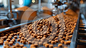 Industrial Symphony of Pet Food Production. Concept Industrial Processes, Pet Food Manufacturing,