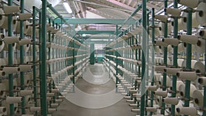 Industrial textile factory. Fabric production .