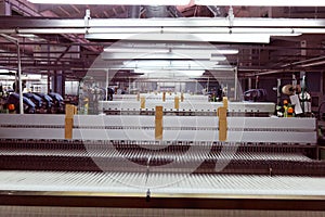 Industrial textile factory. Fabric production .