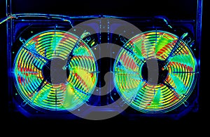 Industrial thermography cooling fans