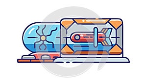 Industrial Turbine Engine Vector Blueprint, vector design Generative AI