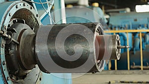 Industrial turbine in factory