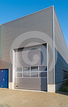 Industrial unit with roller doors