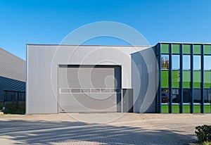 Industrial unit with roller doors