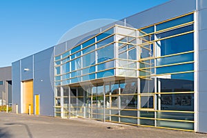 Industrial unit with roller doors