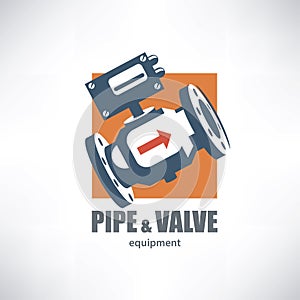 Industrial valve stylized symbol