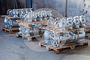 Industrial valves ready for dispatch