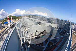 Industrial ventilation system, roof of the plant