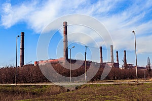 Industrial view of old factory