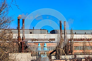 Industrial view of old factory