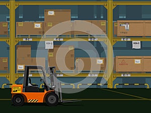 Industrial warehouse scene