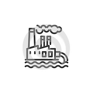 Industrial waste line icon