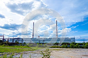 Industrial wasteland chimney