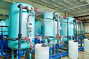 Industrial water purification system or filtration equipment photo
