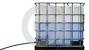 Industrial water tank being emptied