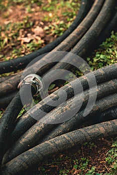 Industrial watering hose with hydrant plug