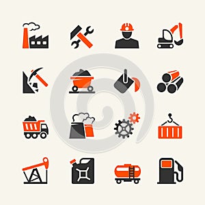 Industrial web icon set