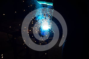 A industrial welder