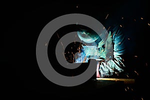 A industrial welder