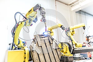 Industrial welding robot from Fanuc