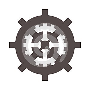 industrial wheel cog gear symbol