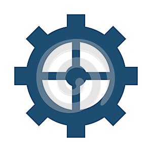 industrial wheel cog gear symbol