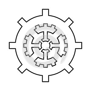 industrial wheel cog gear symbol