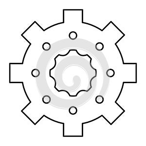 industrial wheel cog gear symbol