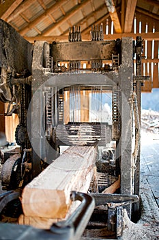 Industrial wood factory - industrial saw