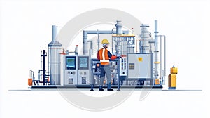 industrial worker inspection, measuring dimentions