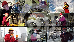 Industrial Workers Concept - Photo Collage