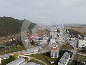 Industrial zone in the city of Ruzomberok in Slovakia