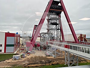 Industrial zone,The equipment of oil refining,Close-up of industrial pipelines of an oil-refinery plant,Detail of oil pipeline