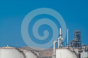 Industrial zone,The equipment of oil refining,Close-up of industrial pipelines of an oil-refinery plant,Detail of oil pipeline wit