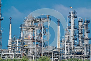 Industrial zone,The equipment of oil refining,Close-up of industrial pipelines of an oil-refinery plant,Detail of oil pipeline wit