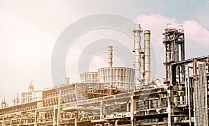 Industrial zone,The equipment of oil refining,Close-up of industrial pipelines of an oil-refinery plant,Detail of oil pipeline wit